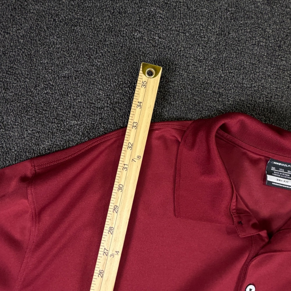 Nike Polo Shirt Mens 3XL Dri-FIT 363807-677 Red Bayer CropScience EUC - Picture 2 of 9